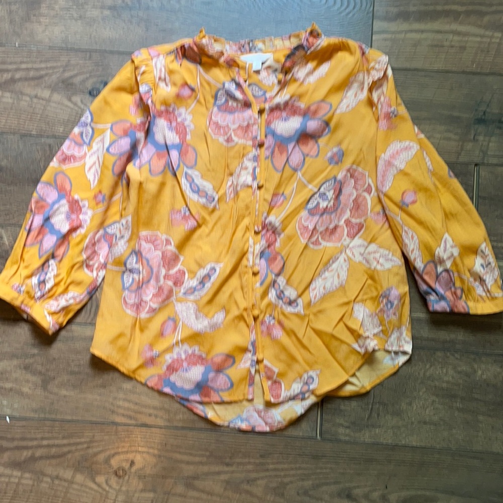 Lauren Conrad Paisley Blouse Sz Large